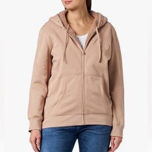 Emporio Armani Women's Hooded Fuzzy‎ Fleece Full Zip Jacket | Size XS | NWT | O2